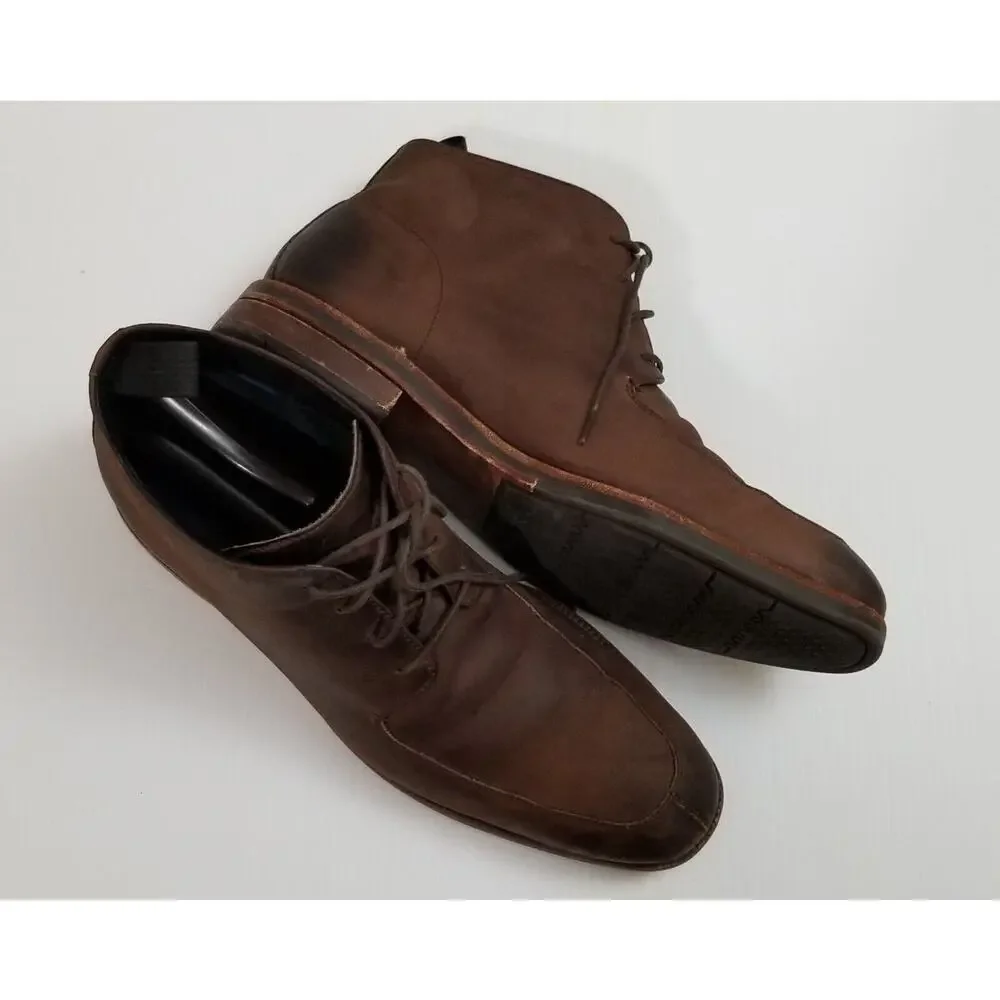 Cole Haan Mens Wagner Grand Apron Chukka Boot Brown Waterproof C28633 Size 10